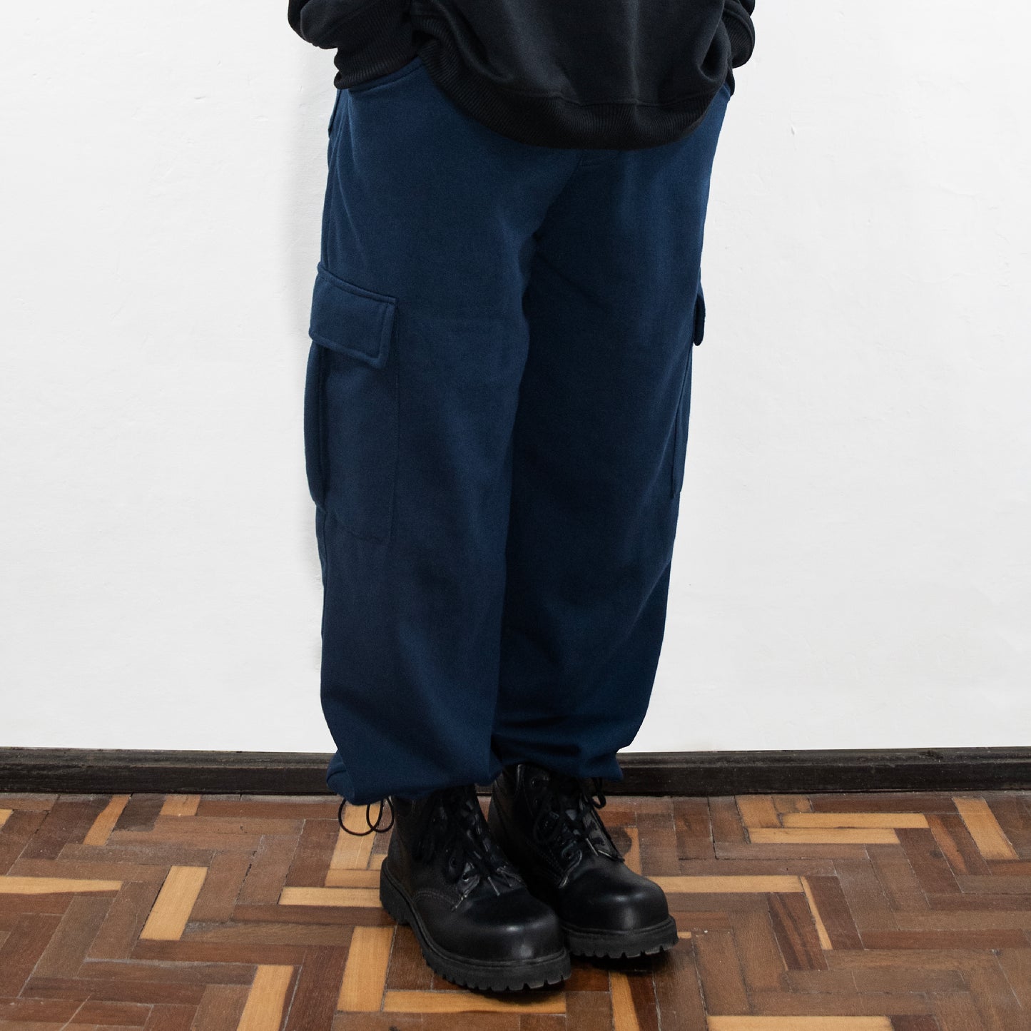 BLUE - CARGO BAGGY PANTS