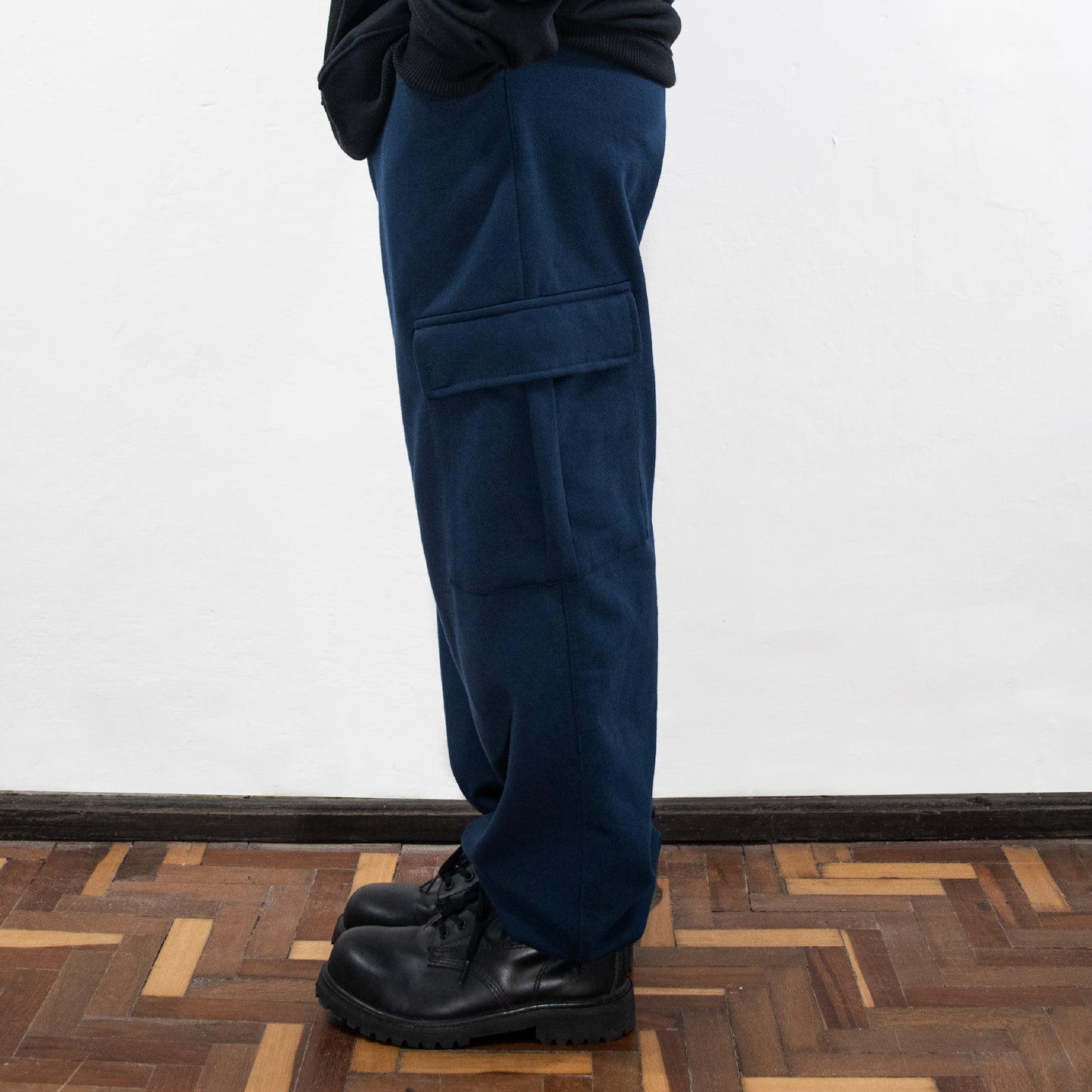 BLUE - CARGO BAGGY PANTS