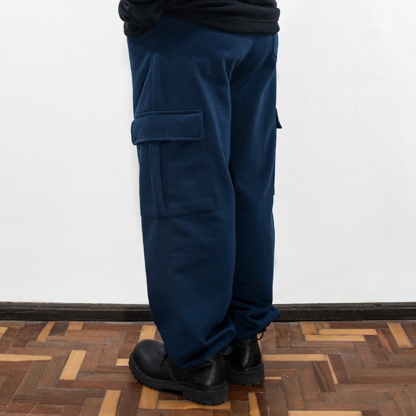 BLUE - CARGO BAGGY PANTS