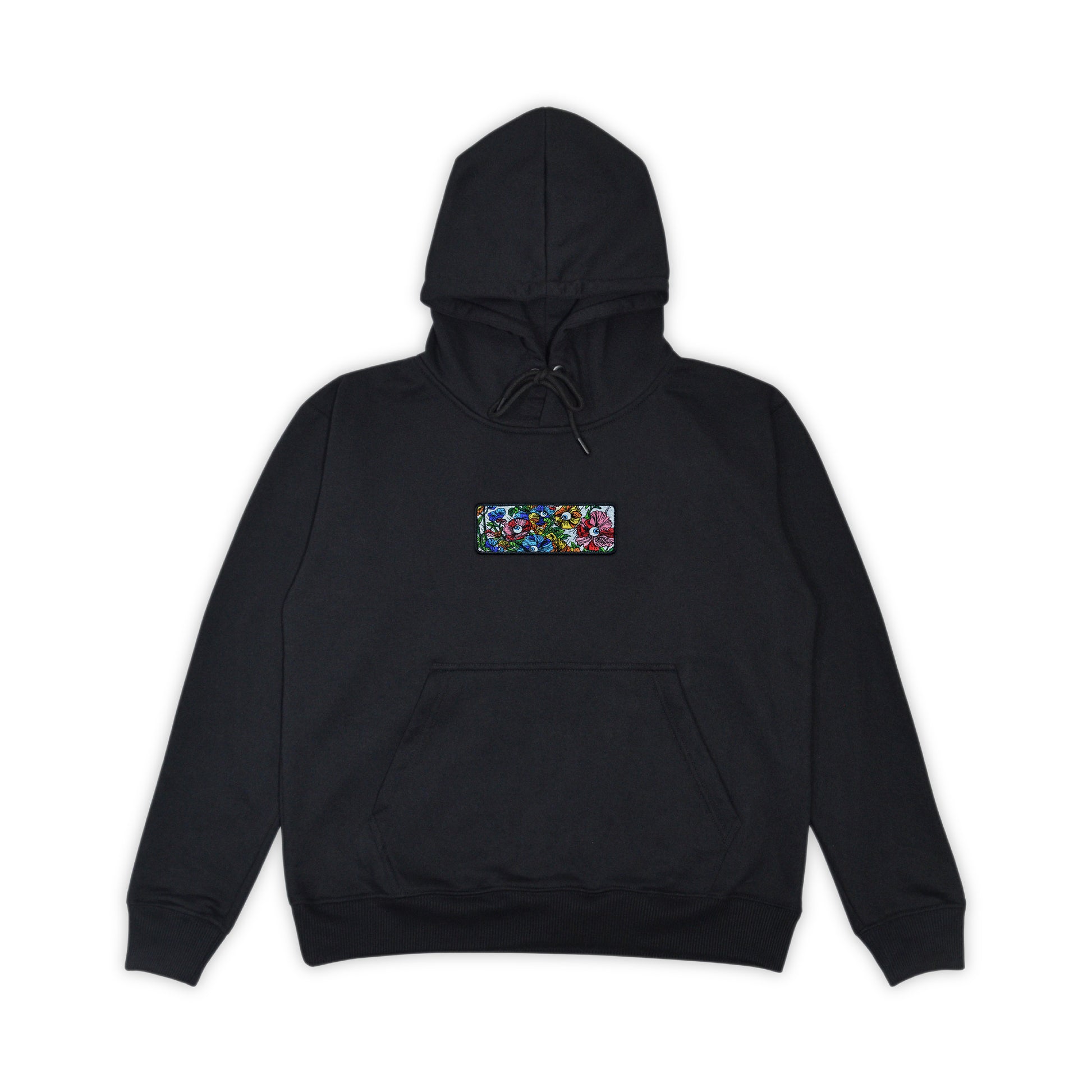 BLACK "FLEURS" HOODIE
