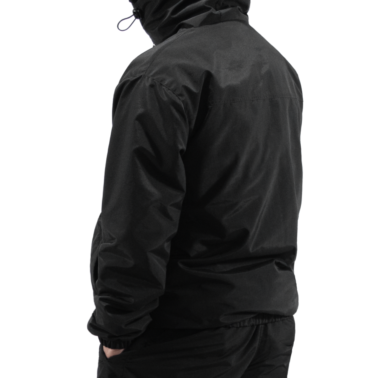 BLACK - BASIC WINDBREAKER JACKET