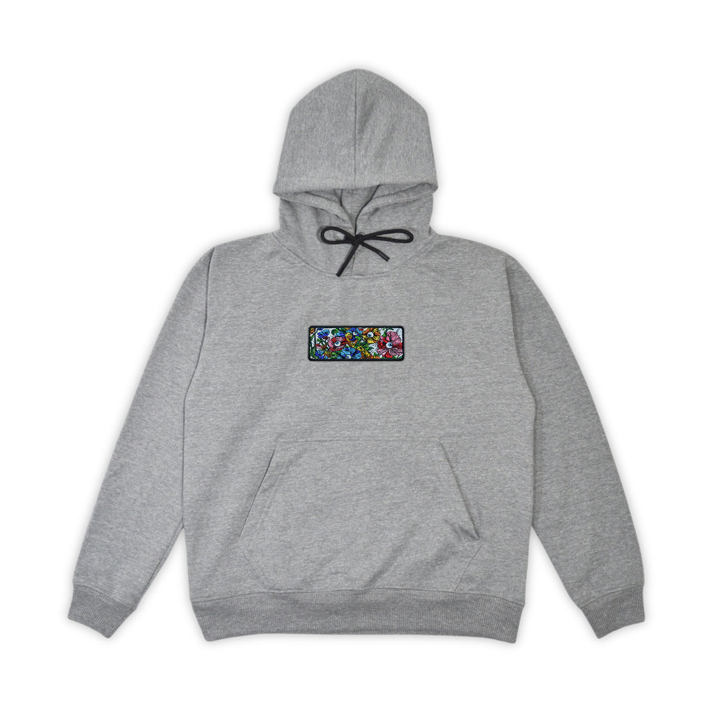 GRAY "FLEURS" HOODIE