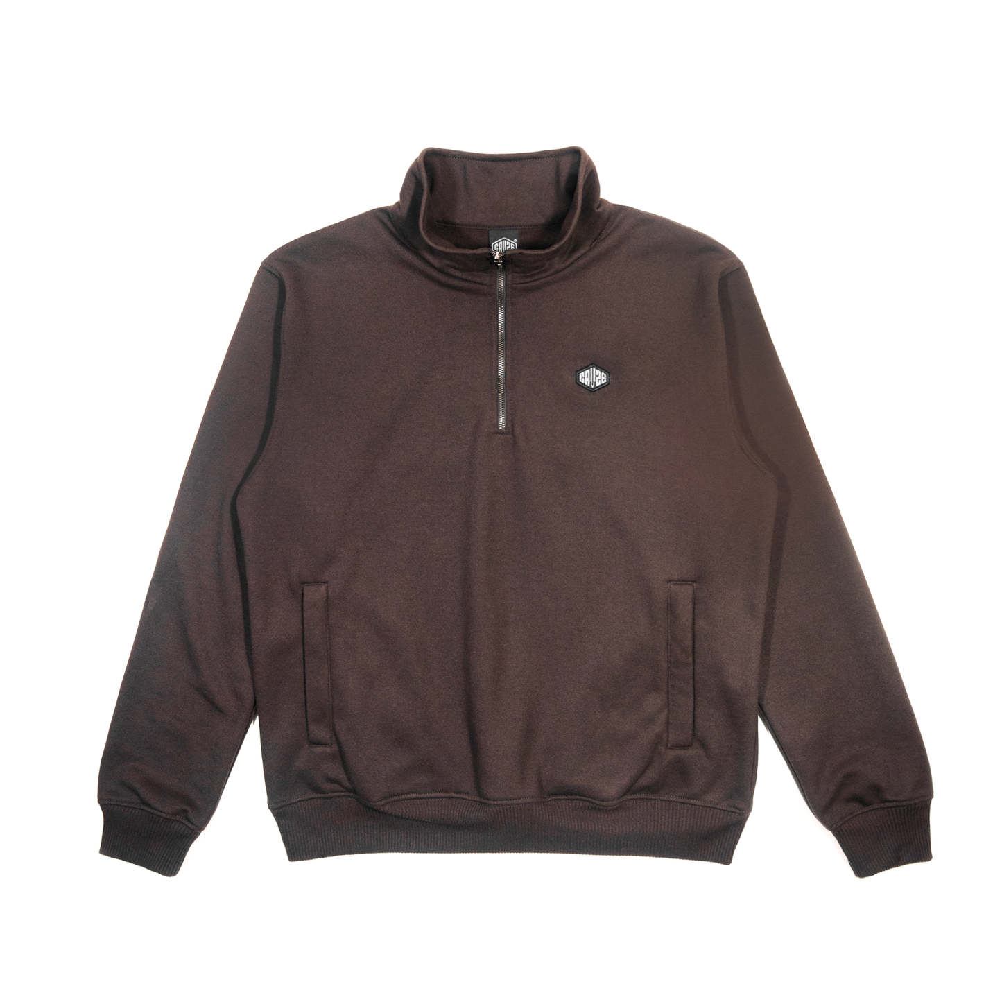 BROWN - BASIC QUARTER ZIP