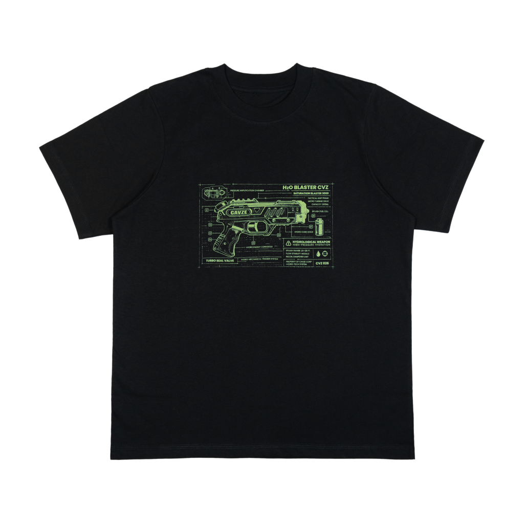 BLACK - H20 BLUEPRINT TEE