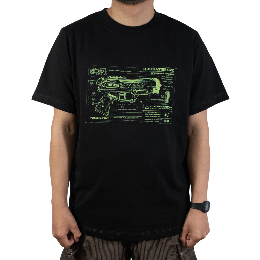 BLACK - H20 BLUEPRINT TEE
