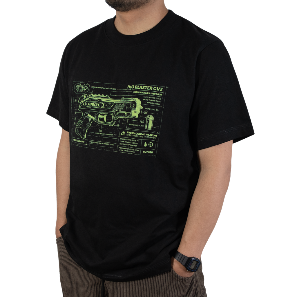 BLACK - H20 BLUEPRINT TEE