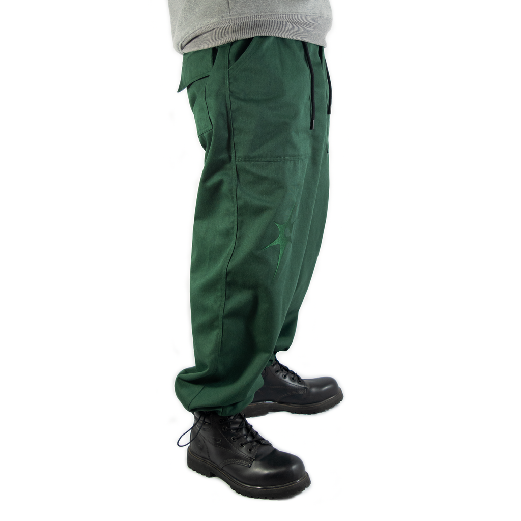 GREEN - CORE BAGGY PANTS