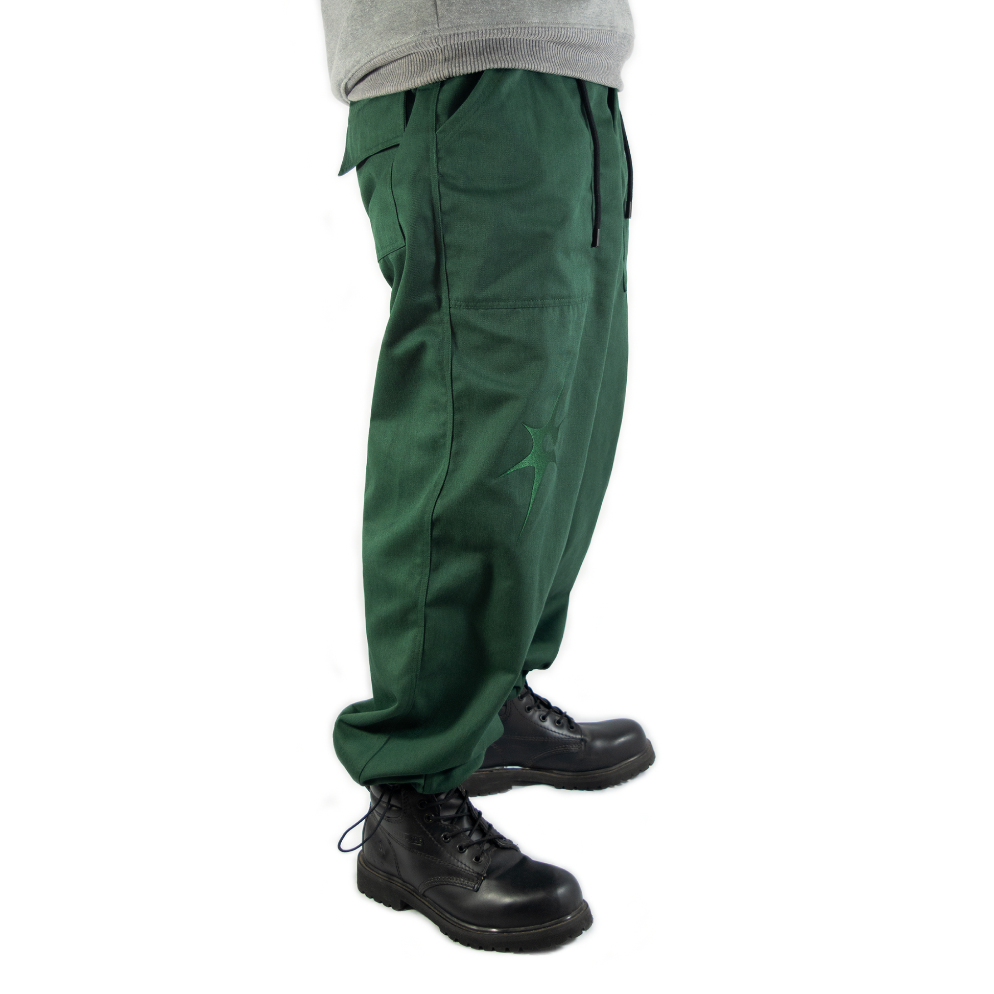 GREEN - CORE BAGGY PANTS